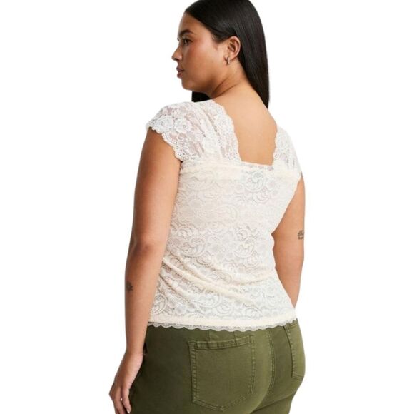 TORRID STRETCHβLACE Sweetheart Cinch Front Top Plus Size 2X - Picture 10 of 16